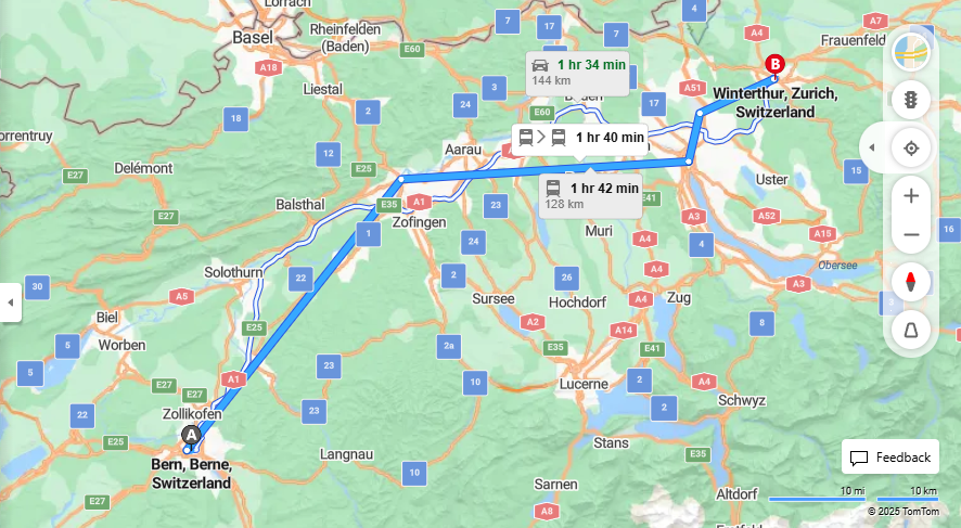 Anreise von Bern Zu Winterthur Über 

IC8

IC5


