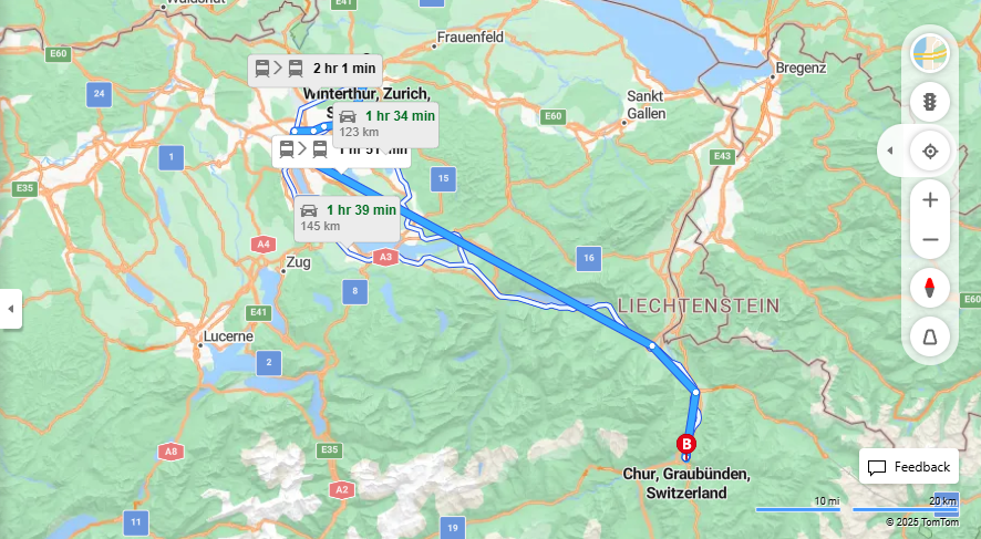 Anreise von Winterthur Zu Chur Über 

S8

IC3



