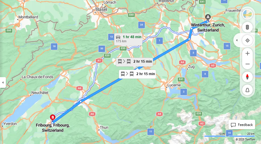 Anreise von Winterthur Zu Fribourg Über 

IC8

IR15


