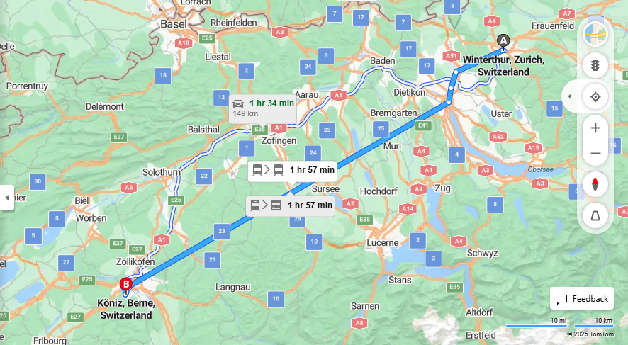 Anreise von Winterthur Zu Köniz Über 

IC1

S6


