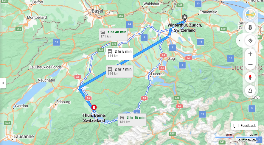 Anreise von Winterthur Zu Thun Über 

IC81


