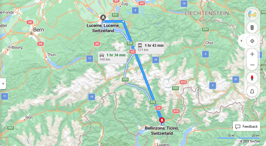 Anreise von Lucerne Zu Bellinzona Über 

IC21



3


