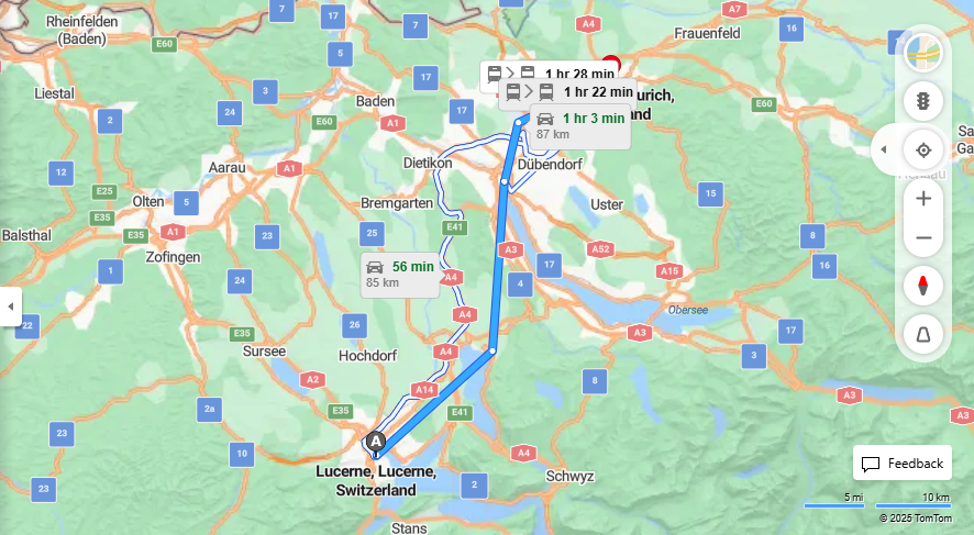 Anreise von Lucerne Zu Winterthur Über 

IR70

IC5


