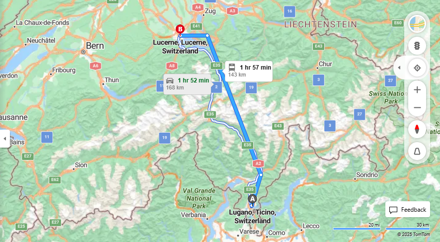 Anreise von Lugano Zu Lucerne Über 

IC21



