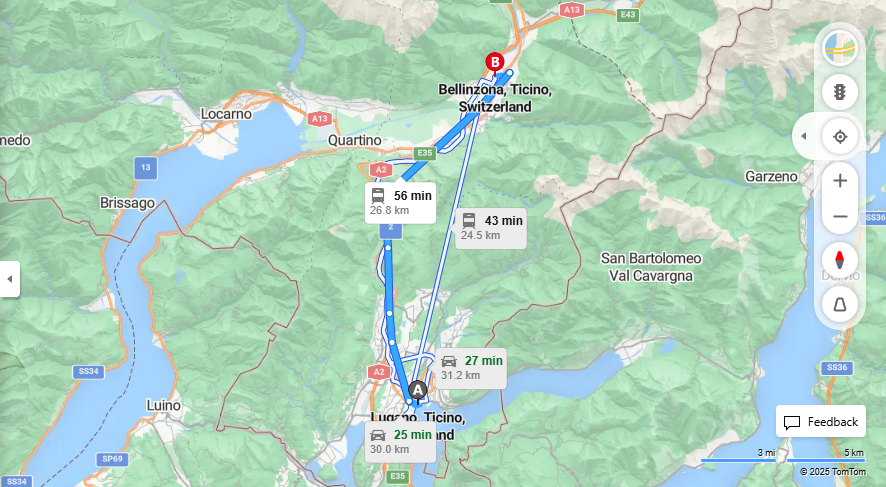 Anreise von Lugano Zu Bellinzona Über 

S90


