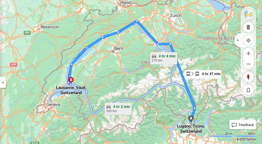 Anreise von Lugano Zu Lausanne Über 

IC21

IC5



