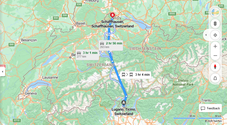 Anreise von Lugano Zu Schaffhausen Über 

IC2

RE48


