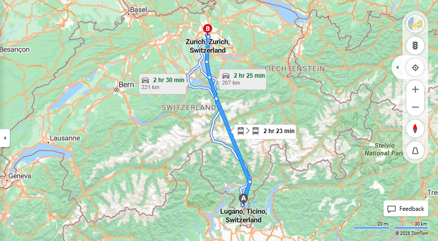 Anreise von Lugano Zu Zurich Über 

IC2

13



